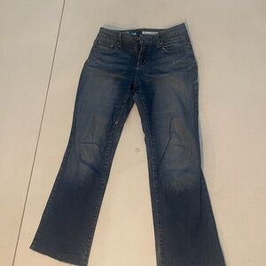Dkny Blue Flare Wide Leg Jeans